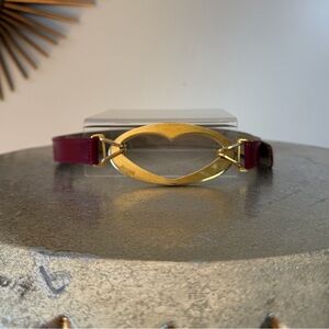 Moschino - Red Leather Heart Belt